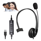 Fone De Ouvido Com Microfone Headset Usb Call Center