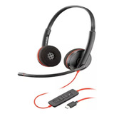 Fone De Ouvido Com Microfone Poly Monoauricular C3220 Preto