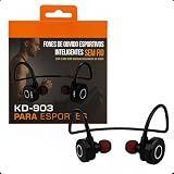 Fone De Ouvido Esportivo Bluetooth- Sem Fio- Resistente Ao Suor- Redução De Ruído- KD-903