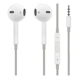 Fone De Ouvido Estéreo Com Microfone Plug P3 3 5mm Mb53095 Cor Branco