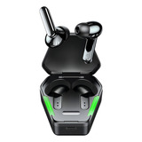 Fone De Ouvido Gamer Bluetooth In ear Sem Fio Saga Pro Wb Tws 18 Horas De Bateria Com Microfone E Led Preto