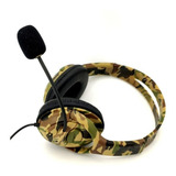 Fone De Ouvido Gamer Camuflado C Microfone Ps4 E Xbox One