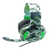 Fone De Ouvido Gamer Com LED E Microfone PX 6 Camuflado