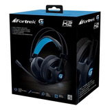 Fone De Ouvido Gamer Fortrek Headset H2 Pro Over Led Azul Pc