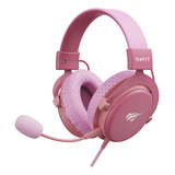 Fone De Ouvido Gamer Headset Havit H2015d Pc xbox ps4 5 Pink Cor Rosa