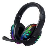 Fone De Ouvido Gamer Headset Ps4 Pc Xbox One Series S x P2 Cor Preto Luz Preto
