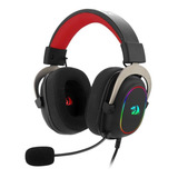 Fone De Ouvido Gamer Redragon Zeus X H510 rgb Preto Com Luz Rgb Led
