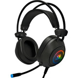 Fone De Ouvido Headset Gamer Fortrek Crusader Com Microfone Led Rgb Rainbow Anti Ruído Adaptador P3 Compatível Pc Notebook Consoles Xbox Playstation Cor Preto