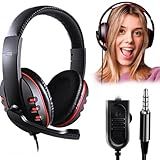 Fone De Ouvido Headset Gamer Preto Tipo Concha Com Microfone Integrado Entrada Plug P3 Compativel Com PC Computador Gamer Notebook Consoles Video Game VideoGame Celular Fone Para Jogos Online Mobile