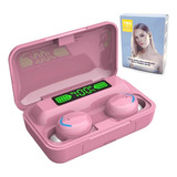 Fone De Ouvido In ear Sem Fio Shenzhen Yihaotong Bluetooth Connect F9 5 Rosa Com Luz Led