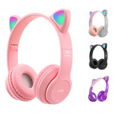 Fone De Ouvido Infantil Bluetooth Gatinho E Led