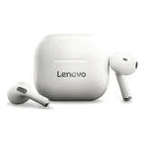 Fone De Ouvido Intra auricular Sem Fio Lenovo Lp40 Cor Branco
