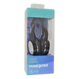 Fone De Ouvido Maxprint Headphone 3 5mm Dobrável Prata preto