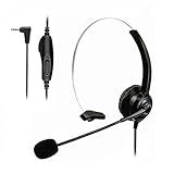 Fone De Ouvido Monaural Para Telefone Cosyplus De 2 5 Mm Com Microfone Com Cancelamento De Ruído Para DECT AT T ML17929 Vtech Panasonic KX T7630 Polycom Clarity XLC3 4 Office IP E Telefones Sem Fio Dect T10 