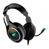 Fone De Ouvido Over ear Gamer Havit H2232d 2xp2 Rgb Preto