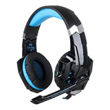 Fone De Ouvido Over ear Gamer Kotion Each G9000 Black E Blue Com Luz Led