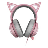 Fone De Ouvido Over ear Gamer Razer Kraken Kitty Rz04 02980 Quartz Com Luz Led