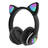 Fone De Ouvido Over ear Gamer Sem Fio Luuk Young Lt30 Preto Com Luz Led
