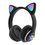 Fone De Ouvido Over-ear Gamer Sem Fio Luuk Young Lt30 Preto Com Luz Led