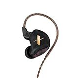 Fone De Ouvido Profissional KZ EDX Intra Auricular Driver Dinâmico Magnético Composto De 10mm Cabo Substituível Original Ideal Para Cantores E Músicos AlverSun PRETO 