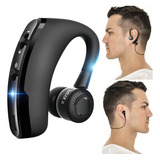 Fone De Ouvido Sem Fio Bluetooth Atender Chamada Segurança Cor Preto Luz Azul turquesa
