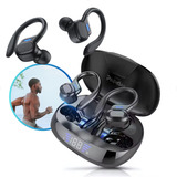 Fone De Ouvido Sem Fio Bluetooth Esportivo Compatível Com Xiaomi Samsung Motorola Iphones Marca Pardal Black 2