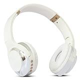 Fone De Ouvido Sem Fio Bluetooth Wireless Estéreo Headphone Recarregável P2 E Rádio FM Branco