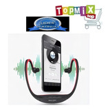 Fone De Ouvido Sport Sem Fio Cartão Sd Mp3 Academia Cor Vermelho