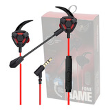 Fone Gamer Itblue Com Microfone Para Celular Ps4 Tablet Notebook Cor Vermelho