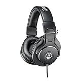 Fone Headphone Com Fio Profissional Monitoramento De Estúdio Preto Ath M30x Audio Technica