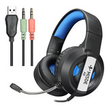 Fone Headset De Ouvido Usb Game Pc Ps3 Xbox Notebook Cor Preto vermelho Cor Da Luz Color