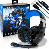 Fone Headset Gamer Led Knup Modelo Gamer Profissional 40mm