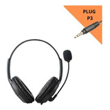 Fone Headset P3 Bi Auricular