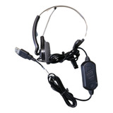 Fone Headset Stile Compact Voip Slim Preto Usb Felitron
