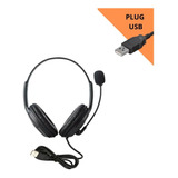 Fone Headset Usb Bi Auricular