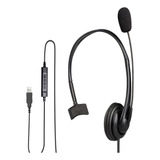 Fone Headset Usb Telemarketing Callcenter Microfone Confortá