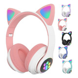 Fone Orelha De Gatinho Led Bluetooth Hedphone Infantil Cat