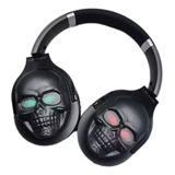Fone Ouvido Bluetooth Caveira Crânio Rock Led Microfone P2