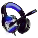 Fone Ouvido Gamer Infokit Xsoldado Gh x1800 Super Bass Led Cor Azul