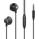 Fones De Ouvido Compatíveis Com Samsung S7 S6 Edge- LG- Sony Xperia XA1 Ultra Mic Fone De Ouvido Estéreo Intra-auricular- Acessórios- Celulares Android Inteligentes- Fones De Ouvido Com Fio- Plugue De áudio De 3-5 Mm- Preto