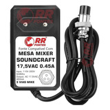 Fonte 17 5vac Para Mesa Mixer Behringer Mx1602 Mx1604 Mx802a