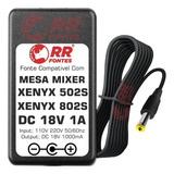 Fonte 18v Para Mesa De Som Mixer Behringer Xenyx 502s 802s