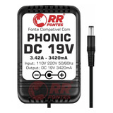 Fonte 19v Pra Mesa Som Digital Mixer Phonic Summit 16 Canais