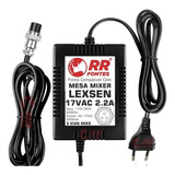 Fonte Ac 17v 2 2a Para Mesa De Som Mixer Lexsen Pro 2442