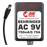 Fonte Ac 9v Para Mesa Dj Mixer Nox101 Pro Behringer Psu11 ul