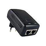 Fonte Adaptador De Alimentação LKF P04 ACDC Adaptor POE 248 Compacta Output 48V Transformador Conector Saída RJ45 Preto Antena Roteador Camera Ip PREMIUM ONYK