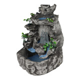 Fonte Água 2 Quedas Led Cascata Rústica Decorativa 110v 220v