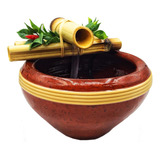 Fonte Agua Bambu Ceramica
