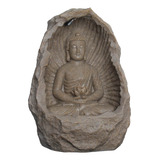 Fonte Água Buda Cascata Decoração Jardim Iluminada Led Hindu