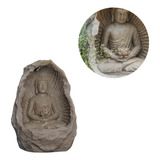 Fonte Água Buda Cascata Decoração Jardim Iluminada Led Hindu